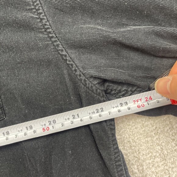 Retreat Black Corduroy Button Up Oxford Shirt Mens Large Retro Outdoor Camp - Picture 7 of 13